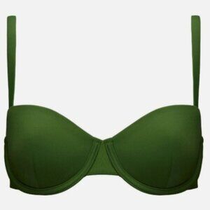 NWOT CUUP Balconette Bathing Suit top in Seaweed Green - 36F / 38E